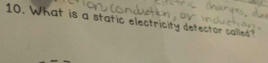 What is a static electricity detector called?