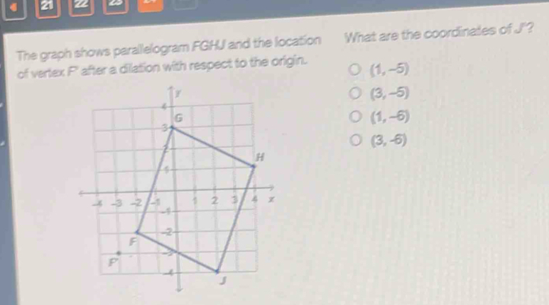 Solved: 4 21 a a The graph shows parallelogram FGHU and the location ...