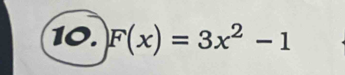 F(x)=3x^2-1