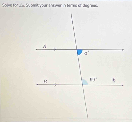 Solve for ∠ a