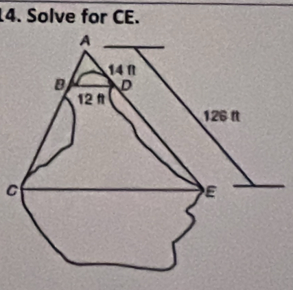 Solve for CE.