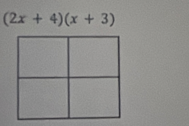 (2x+4)(x+3)