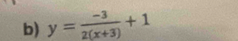 y= (-3)/2(x+3) +1