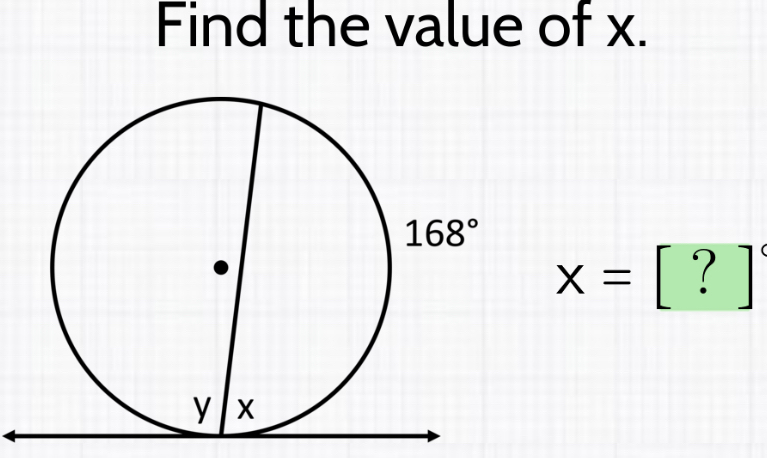 Find the value of x.

,)
x= ·