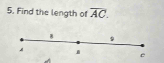 Find the length of overline AC.