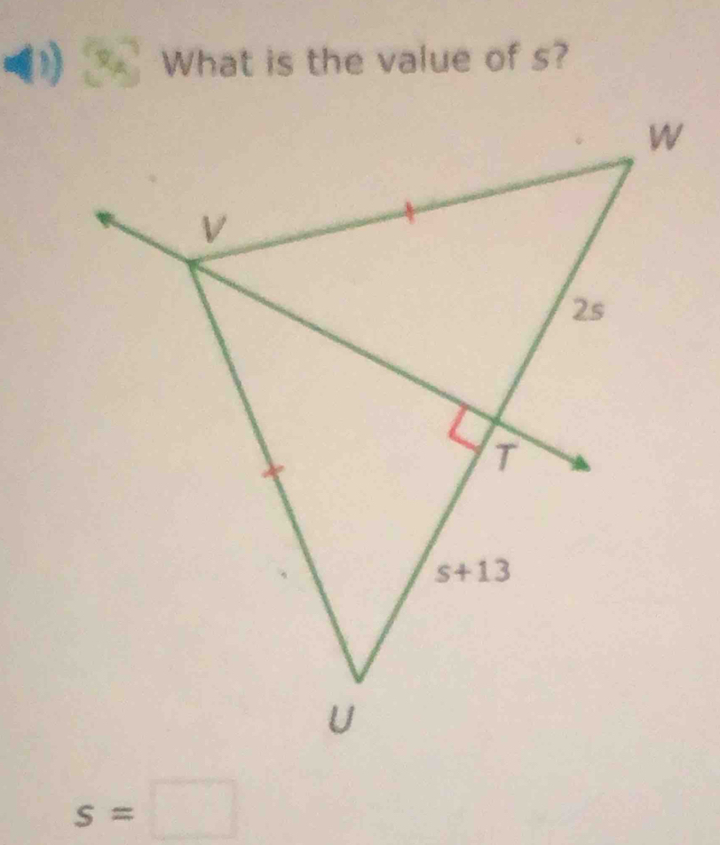 What is the value of s?
s=□