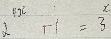 2^(4x)+1=3^x