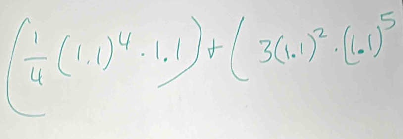 ( 1/4 (1,1)^4· 1,1)+(3(1,1)^2· (6,1)^5