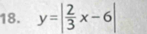 y=| 2/3 x-6|