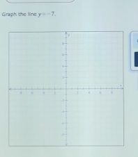 Graph the lline y=-7.