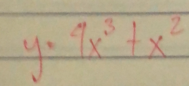 y=4x^3+x^2