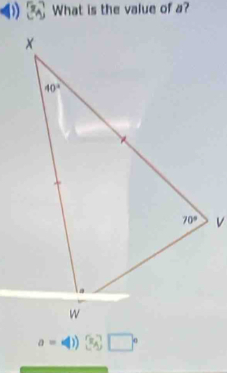 ) What is the value of a?
a=phi )) 36°