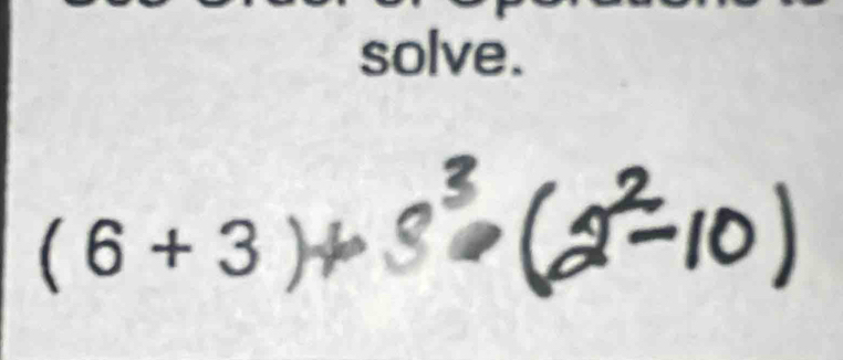 solve.
(6+3) y°