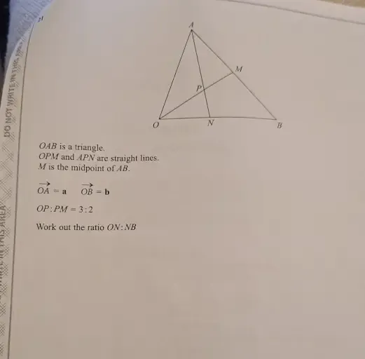 Solved: OAB is a triangle. OPM and APN are straight lines. M is the ...