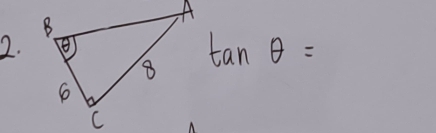 tan θ =