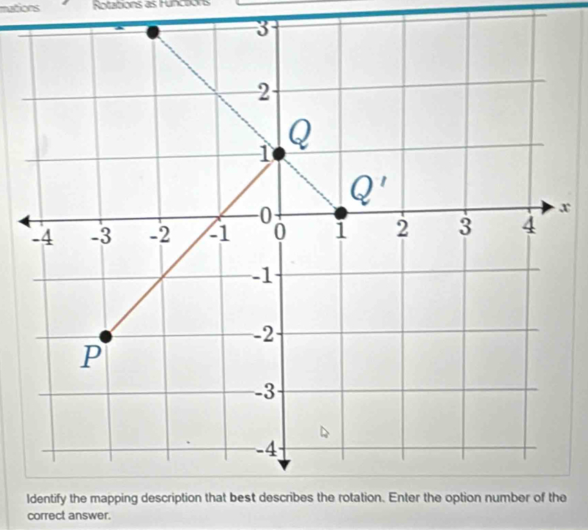 mations Rotations as Hunceons
correct answer.