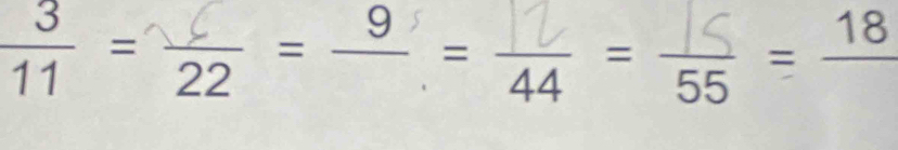 11 = 22 = ° = 44 - 55 = 18