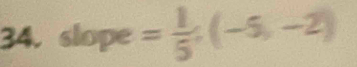 6 lope a = 1/5 ;(-5,-2)