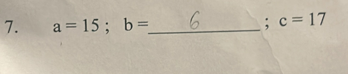 a=15; b= _ ; c=17