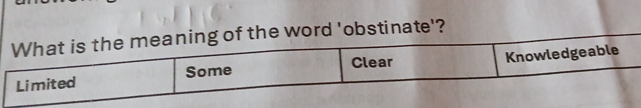 word 'obstinate'?