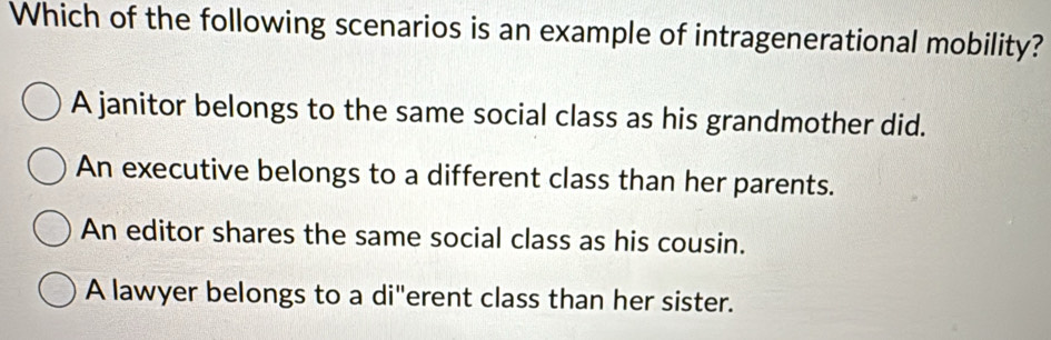 Solved: Which of the following scenarios is an example of ...