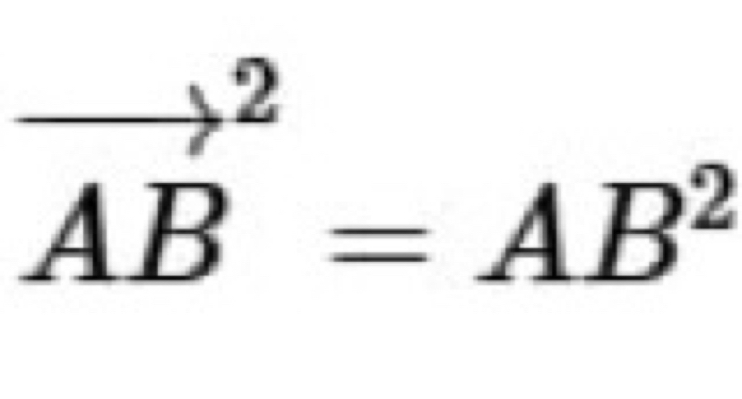 vector (AB)^2=AB^2