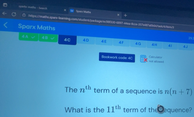 Solved: sparks maths - Search x M Sparx Maths × + https://maths.sparx ...