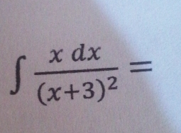 ∈t frac xdx(x+3)^2=