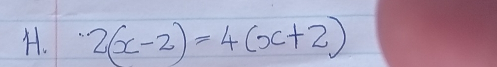 2(x-2)=4(x+2)