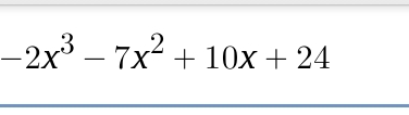 -2x^3-7x^2+10x+24