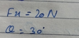 Fx=20N
Q=30°