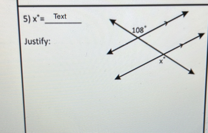 x^*=_ Text
Justify: