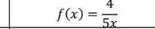 f(x)= 4/5x 