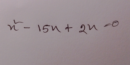 x^2-15x+2x=0