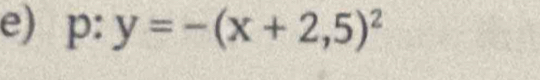 p:y=-(x+2,5)^2