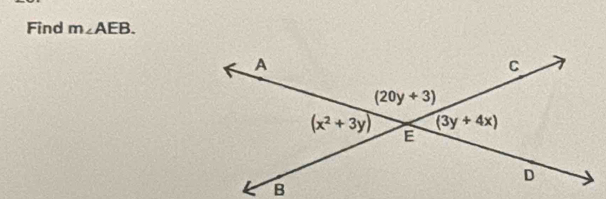 Find m∠ AEB.