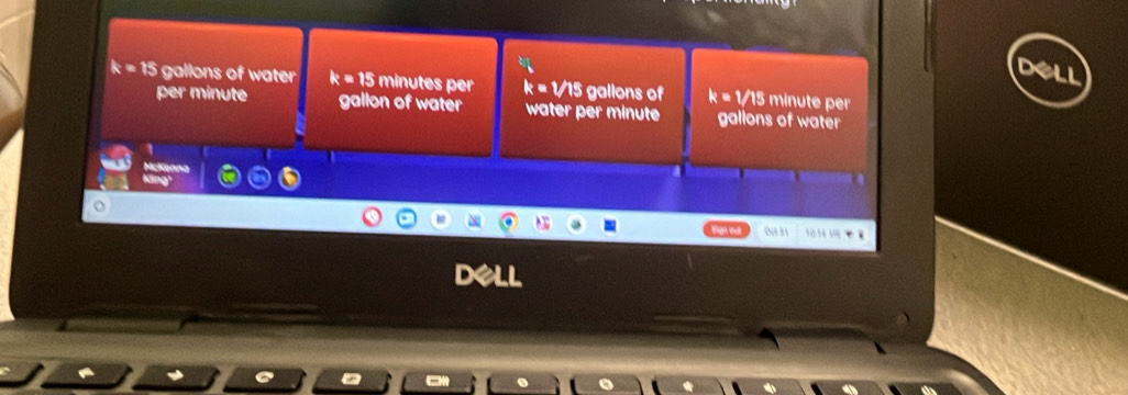 k = 15 gallons of water k=15 n r k=1/15 gallons of k=1/15 minute per
per minute gallon of water water per minute gallons of water
MicKonna