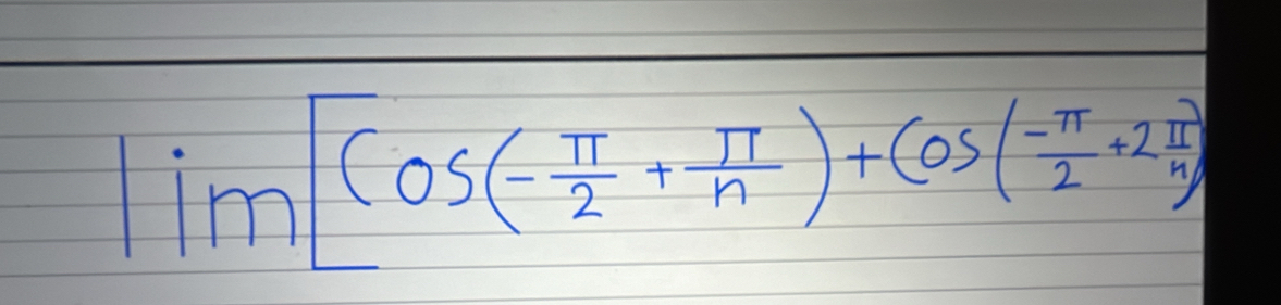 |im[(os(- π /2 + π /n )+cos (frac -π 2+2 π /n )]