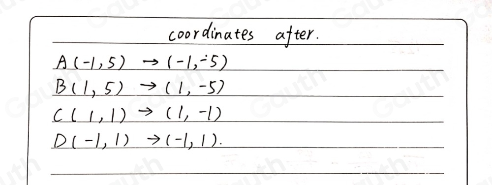 Solved: Complete the table below for the points A, B, C, and D after ...