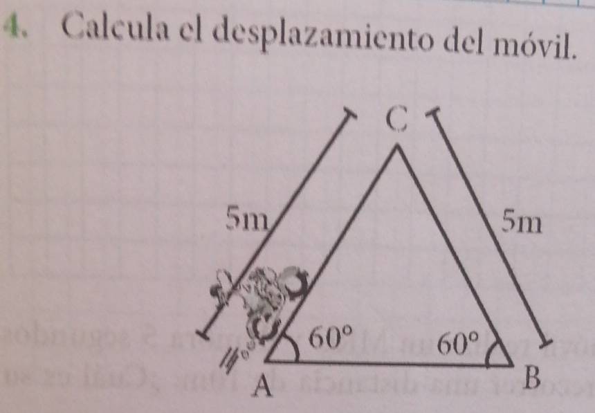 Calcula el desplazamiento del móvil.