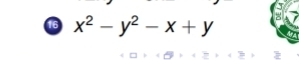 16 x^2-y^2-x+y