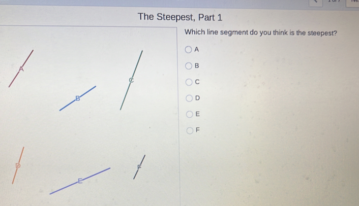 Solved: The Steepest, Part 1 Which line segment do you think is the ...
