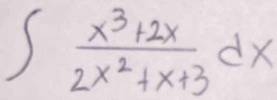 ∈t  (x^3+2x)/2x^2+x+3 dx