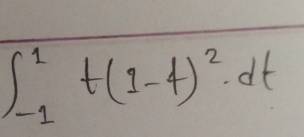 ∈t _(-1)^1t(1-4)^2· dt