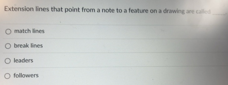 Solved: Extension lines that point from a note to a feature on a ...