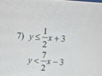 y≤  1/2 x+3
y