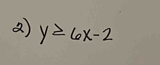 ( ) y≥ 6x-2