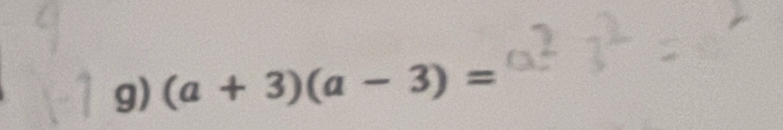 (a+3)(a-3)=