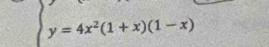 y=4x^2(1+x)(1-x)