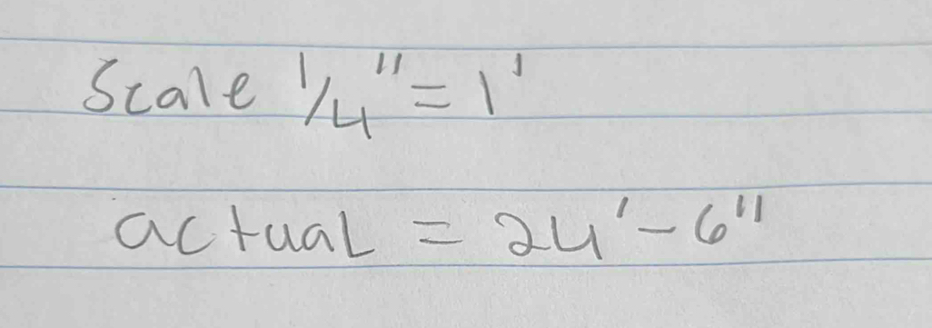 Scale 1/4''=1'
actan L=24'-6''